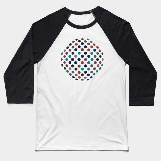 Polka Dots Baseball T-Shirt by CelestialStudio